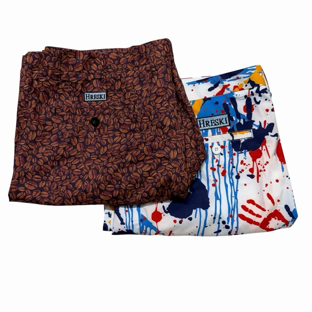 Lot Of 2 Hreski Mens Golf Shorts